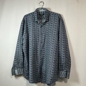 Nine West Floral Shirt Mens XL Long Sleeve Slim Fit‎ Casual